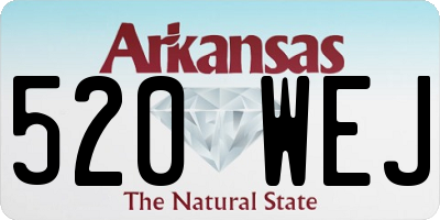 AR license plate 520WEJ