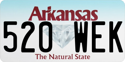 AR license plate 520WEK