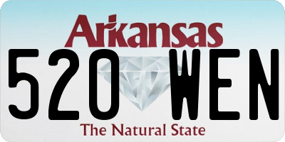 AR license plate 520WEN