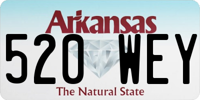 AR license plate 520WEY