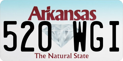 AR license plate 520WGI