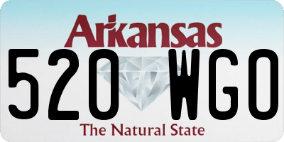 AR license plate 520WGO