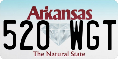 AR license plate 520WGT