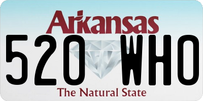 AR license plate 520WHO