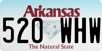 AR license plate 520WHW