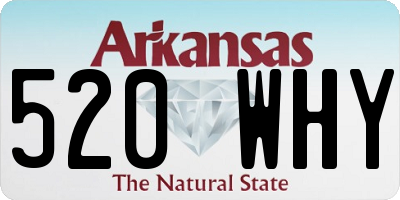 AR license plate 520WHY