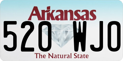 AR license plate 520WJO