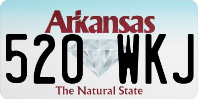 AR license plate 520WKJ