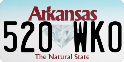 AR license plate 520WKO