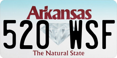 AR license plate 520WSF