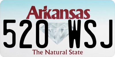 AR license plate 520WSJ
