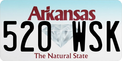 AR license plate 520WSK