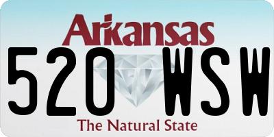 AR license plate 520WSW