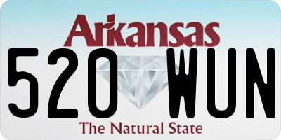 AR license plate 520WUN