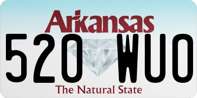 AR license plate 520WUO