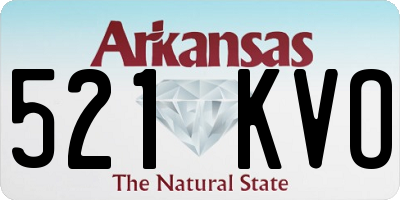 AR license plate 521KVO