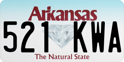 AR license plate 521KWA