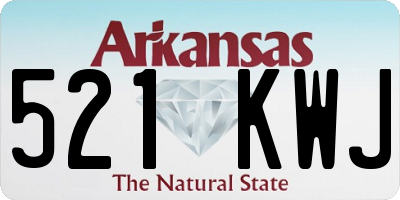 AR license plate 521KWJ