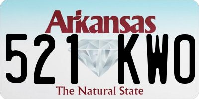 AR license plate 521KWO