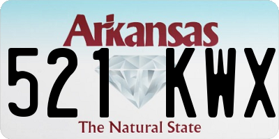 AR license plate 521KWX