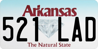 AR license plate 521LAD