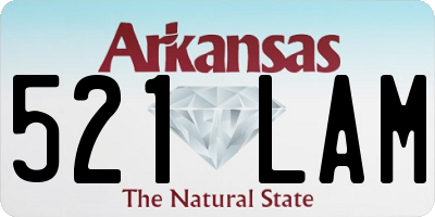 AR license plate 521LAM