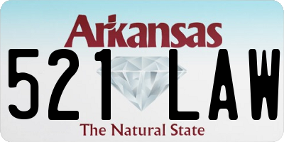 AR license plate 521LAW