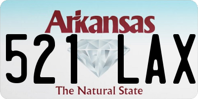 AR license plate 521LAX