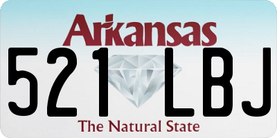 AR license plate 521LBJ
