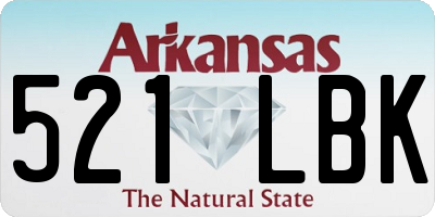 AR license plate 521LBK