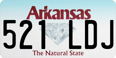 AR license plate 521LDJ