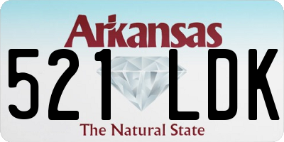 AR license plate 521LDK