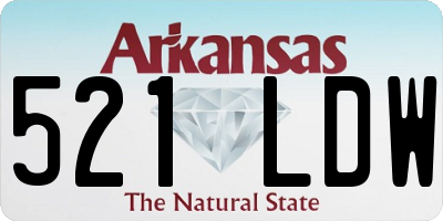 AR license plate 521LDW