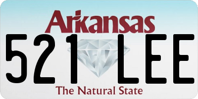 AR license plate 521LEE