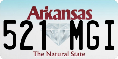 AR license plate 521MGI