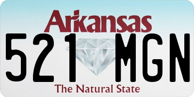 AR license plate 521MGN