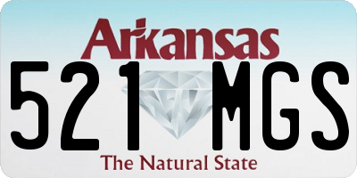 AR license plate 521MGS
