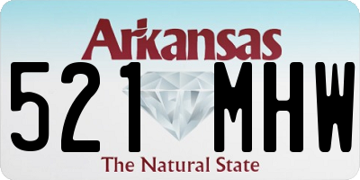 AR license plate 521MHW