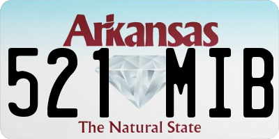 AR license plate 521MIB