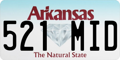 AR license plate 521MID