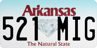 AR license plate 521MIG