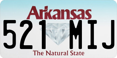 AR license plate 521MIJ