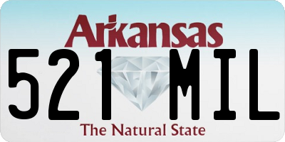 AR license plate 521MIL