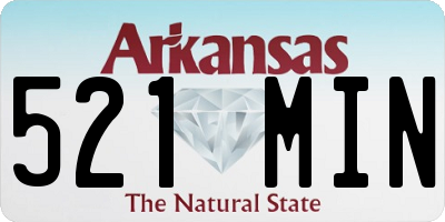 AR license plate 521MIN