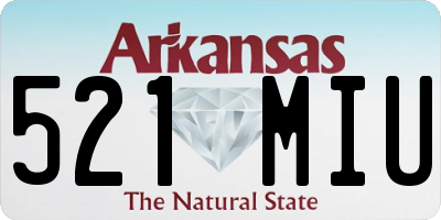 AR license plate 521MIU