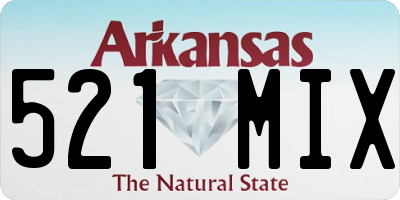 AR license plate 521MIX