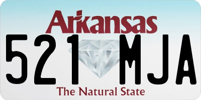 AR license plate 521MJA