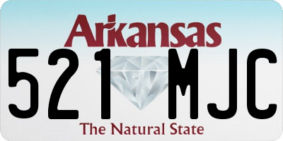 AR license plate 521MJC