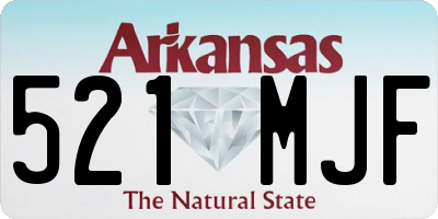 AR license plate 521MJF