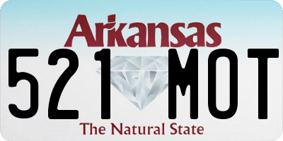 AR license plate 521MOT